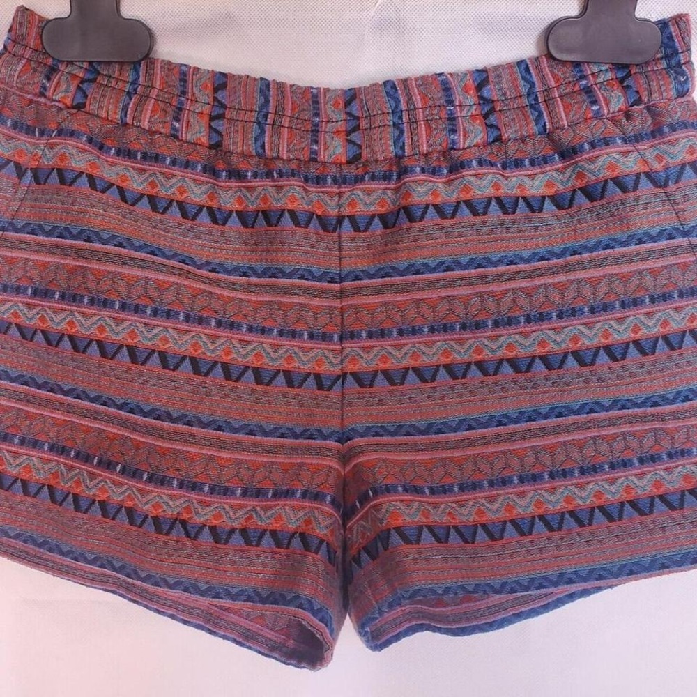 J. Crew Womens Size 2 Bright Jaquard Boardwalk Pull On Elastic Waist Shorts Boho